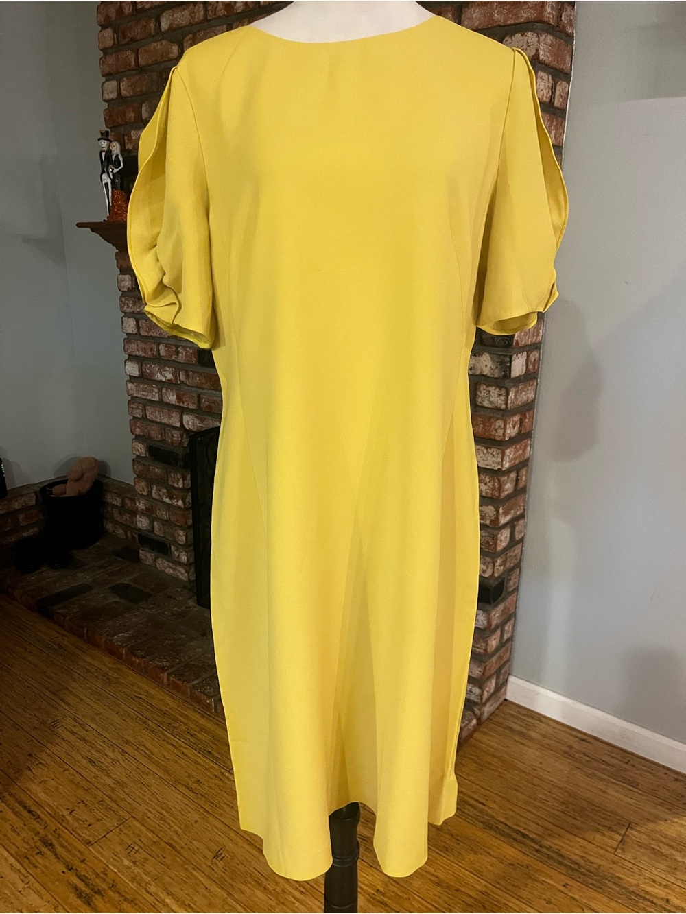 Lafayette 148 New York $598 Yellow Winslow Dress - Picture 2 of 5